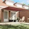 Izvelkams Jumtiņš Oranža Un Brūna 400 × 350 Cm Poliesters Vidaxl