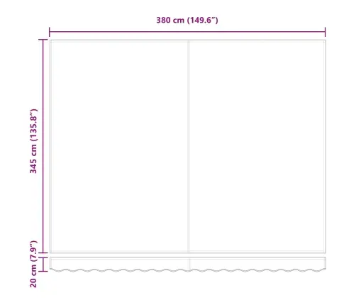 Izvelkams Jumtiņš Oranža Un Brūna 400 × 350 Cm Poliesters Vidaxl