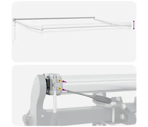 Manuāli Ievelkamā Nojume With Dzeltena Un Oranža 400 × 350 Cm Vidaxl