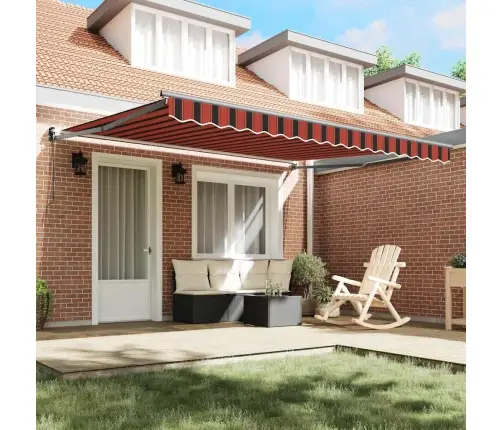 Käigukohandatav Varikatus Kollane Ja Oranž 400 × 350 Cm Kangas