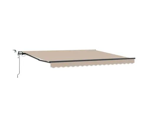 Izvelkams Jumtiņš Ar Bēša 400 × 350 Cm Audums Vidaxl