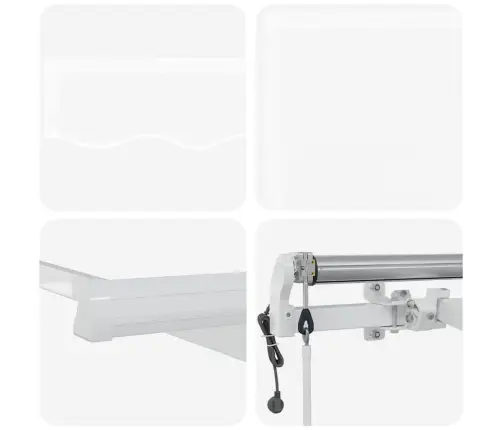 Käigukohandatav Varikatus 400 × 350 Cm Valge