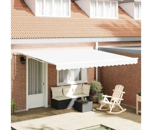 Käigukohandatav Varikatus 400 × 350 Cm Valge