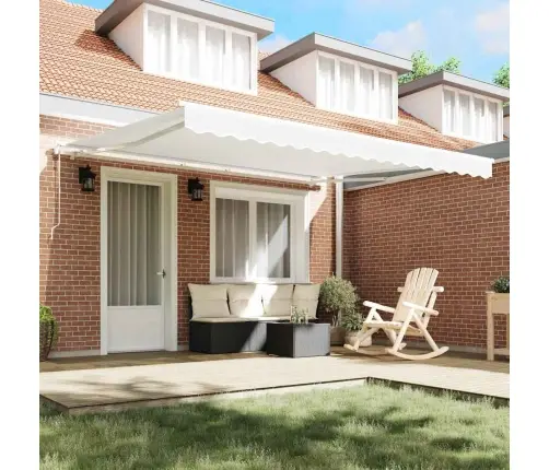 Käigukohandatav Varikatus 400 × 350 Cm Valge