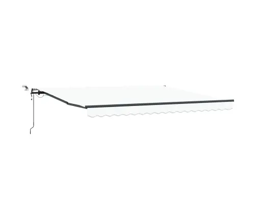 Automātiskā Ievelkamā Nojume Ar Led Balta 400X350 Cm Vidaxl