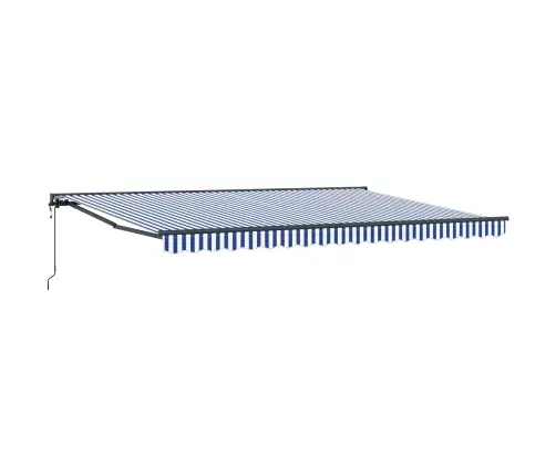 Izvelkams Jumtiņš Zila Un Balta 450X300 Cm Vidaxl