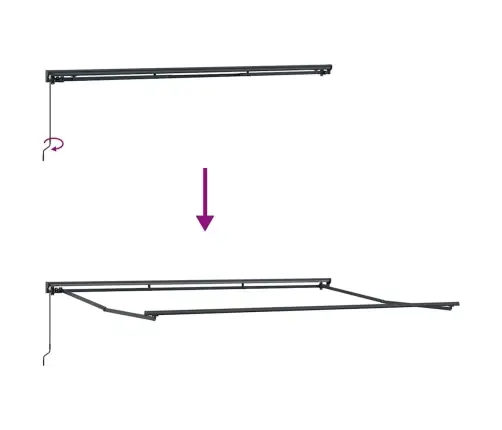 Izvelkams Jumtiņš Zila Un Balta Antracīta 450 × 300 Cm Vidaxl