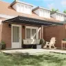 Izvelkams Jumtiņš Antracīts 450 × 300 Cm Poliesters Un Metāls Vidaxl