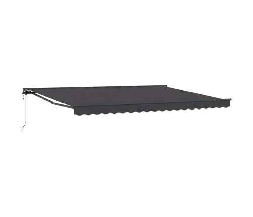 Izvelkams Jumtiņš Antracīts 450 × 300 Cm Poliesters Un Metāls Vidaxl