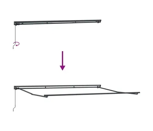 Izvelkams Jumtiņš Antracīts 450 × 300 Cm Vidaxl