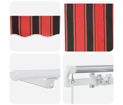 Ištraukiama Markizė Su Oranžinė Ir Ruda 450 ×300 Cm Audinys