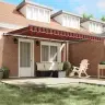 Izvelkams Jumtiņš Oranža Un Brūna 450 × 300 Cm Akrils Vidaxl