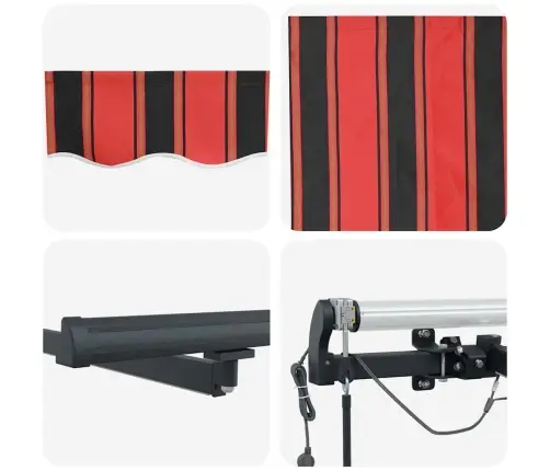 Automātiskā Iebīdāmā Nojume Ar Led Oranžā Un Brūnā Krāsā, 450X300 Cm Vidaxl