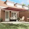 Izvelkams Jumtiņš Oranža Un Brūna 450 × 300 Cm Audums Vidaxl