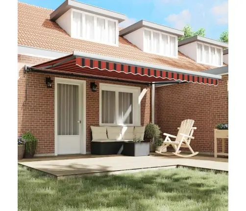 Automātiskā Atsaucamā Nojume Apelsīnu Un Brūnā Krāsā 450X300 Cm Vidaxl