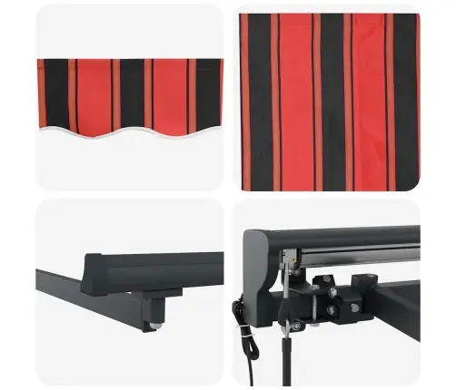 Izvelkams Jumtiņš Oranžs Un Brūns 450X300 Cm Vidaxl