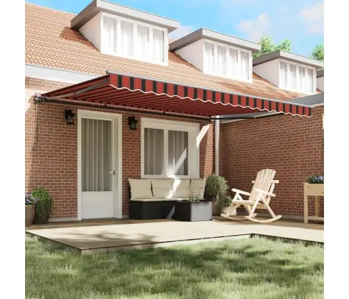 Izvelkams Jumtiņš Oranžs Un Brūns 450X300 Cm Vidaxl