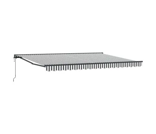 Izvelkams Jumtiņš Antracīts Un Balts 450 × 300 Cm Vidaxl