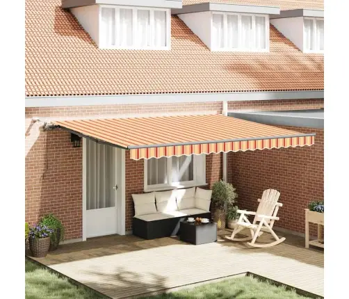 Skėtis Audinys Su Geltona Ir Oranžinė 450 × 300 Cm Poliesteris