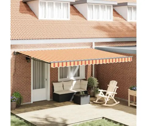 Izvelkams Jumtiņš Dzeltena Un Oranža 450X300 Cm Vidaxl