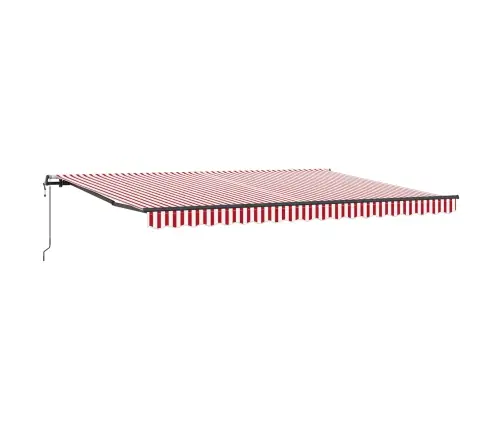 Izvelkams Jumtiņš Sarkans Un Balts 450 ×300 Cm Audums Vidaxl