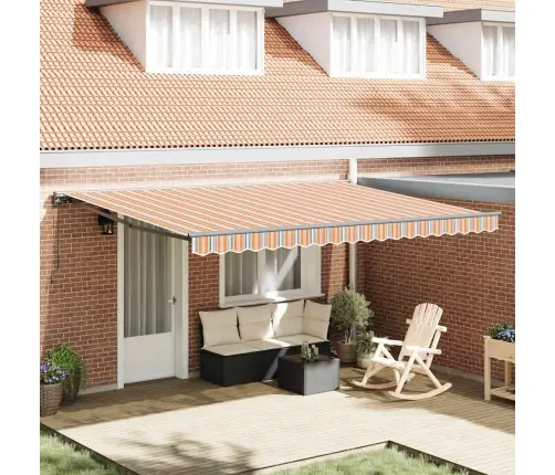 Käigukohandatav Varikatus Sinine Ja Oranž 450 × 300 Cm