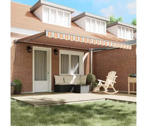 Ištraukiama Markizė Mėlynas Ir Oranžinis 450 × 300 Cm