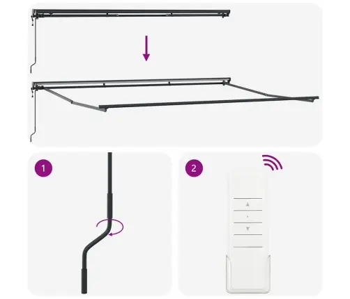 Ištraukiama Markizė Geltonas Ir Pilkas 450 × 300 Cm