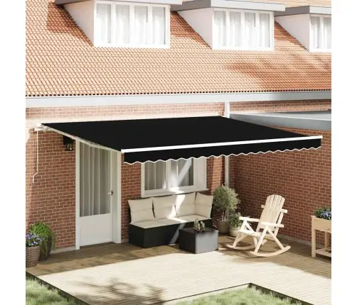 Käigukohandatav Varikatus Must 450 × 300 Cm