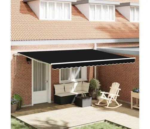 Iebīdāmā Nojume Melna 450 × 300 Cm Melna Vidaxl