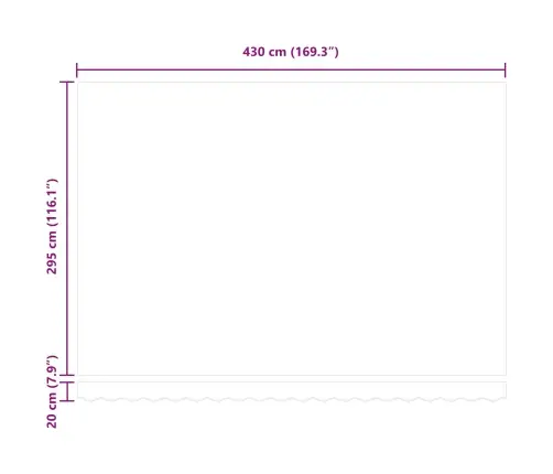 Varikatus Valge 450 X 300 X 165 Cm Polüester Ja Metall