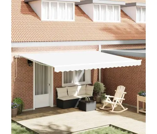 Ištraukiama Markizė Balta 450 × 300 Cm Audinys