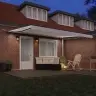 Automātiskā Ievelkamā Nojume Ar Led Baltā 450X300 Cm Vidaxl