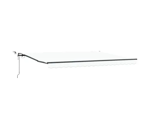 Automātiskā Ievelkamā Nojume Ar Led Baltā 450X300 Cm Vidaxl