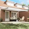 Izvelkams Jumtiņš Balts 450X300 Cm Poliesters Un Metāls Vidaxl