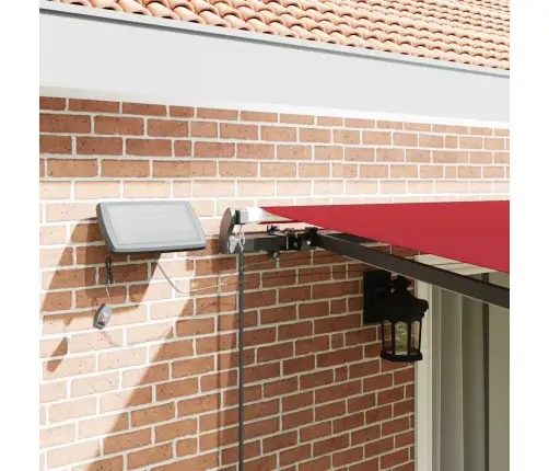 Manuālā Iebīdāmā Nojume Ar Led Sarkana 450X300 Cm Vidaxl