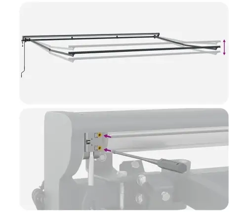 Izvelkams Jumtiņš Sarkana 450X300 Cm Poliesters Un Metāls Vidaxl