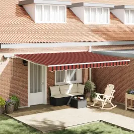 Nolokāms Markīze Oranža Un Brūna 450 × 350 Cm Vidaxl
