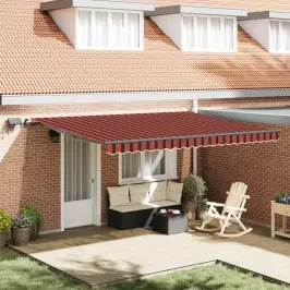 Nolokāms Markīze Oranža Un Brūna 450 × 350 Cm Vidaxl