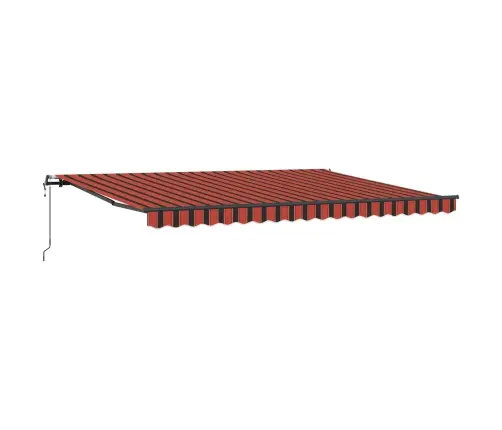 Oranžā Un Brūnajā Automātiskā Izvelkamā Markīze 450 X 350 Cm Vidaxl