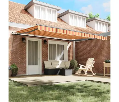 Markīze Dzeltena Un Oranža Dzeltena Un Oranža 450 × 350 Cm Vidaxl