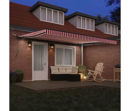 Varjudekangas Koos Punane Ja Valge 450 × 350 Cm Polüester