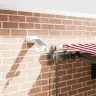 Automātiskā Iebīdāmā Nojume Ar Led Sarkano Un Balto Svītru 450X350 Cm Vidaxl