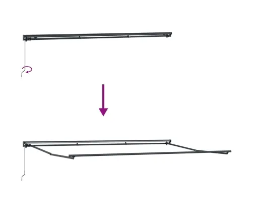 Izvelkams Jumtiņš Zila Un Balta 500X300 Cm Vidaxl