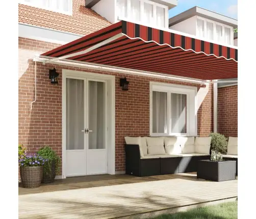 Manuāla Ieliekama Nojume Oranža Un Brūna 500X300 Cm Vidaxl