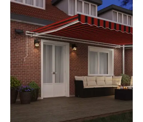 Ievelkamā Nojume Oranžs Un Brūns 500 × 300 Cm Oranža Un Brūna Vidaxl