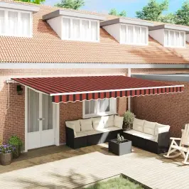 Nolokāms Markīze Oranža Un Brūna 500 × 300 Cm Vidaxl