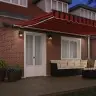 Manuāla Iebīdāma Nojume Ar Led Oranžā Un Brūnā Krāsā, 500X300 Cm Vidaxl