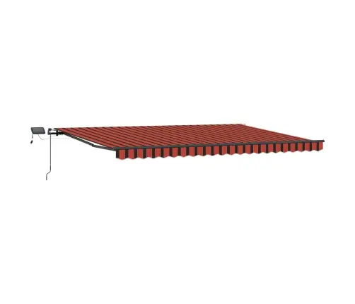 Manuāla Iebīdāma Nojume Ar Led Oranžā Un Brūnā Krāsā, 500X300 Cm Vidaxl