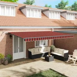 Pārsega Audums Ar Oranža Un Brūna 500 × 300 Cm Poliesters Vidaxl